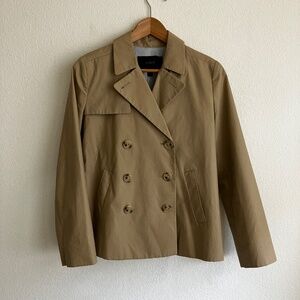 J. Crew Japanese Poplin Swing Trench Coat, size 2